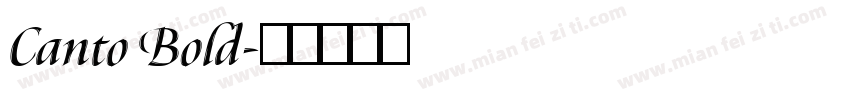 Canto Bold字体转换